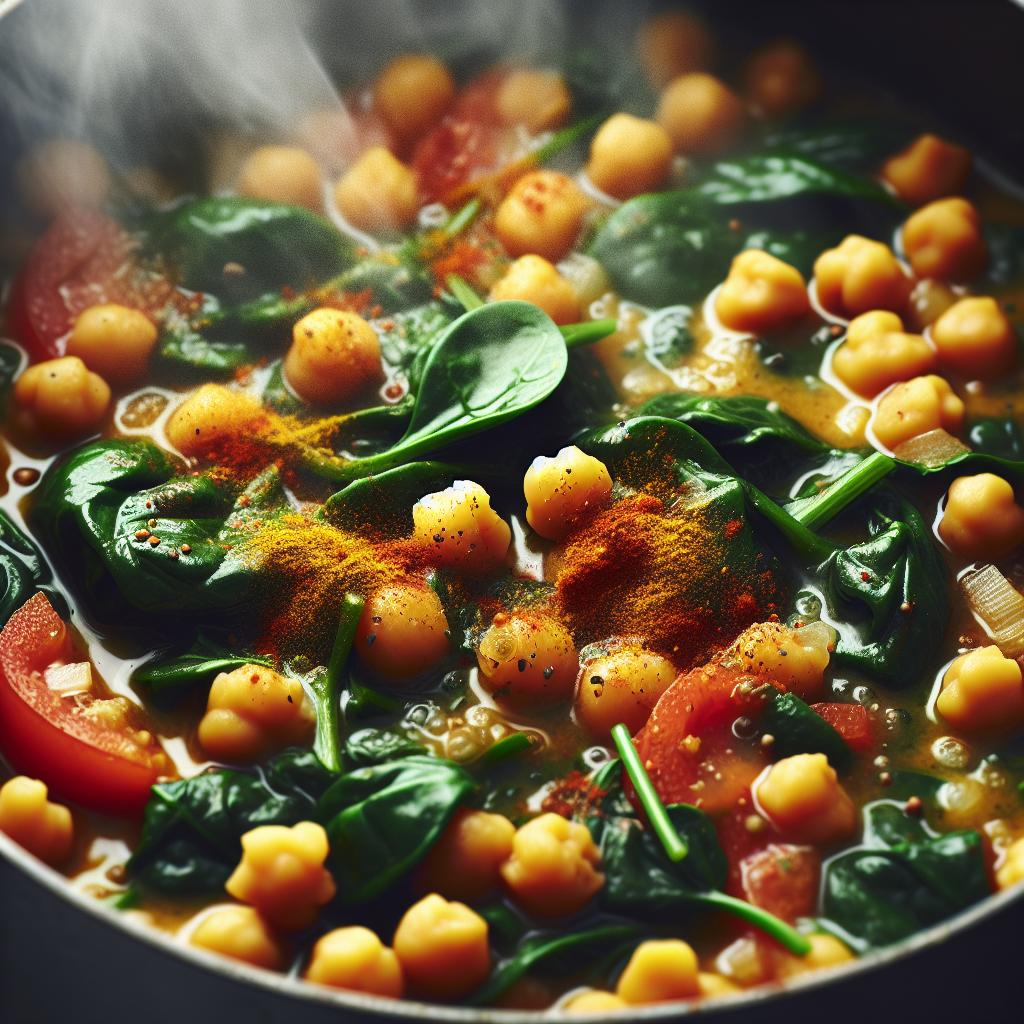 chickpea spinach stew