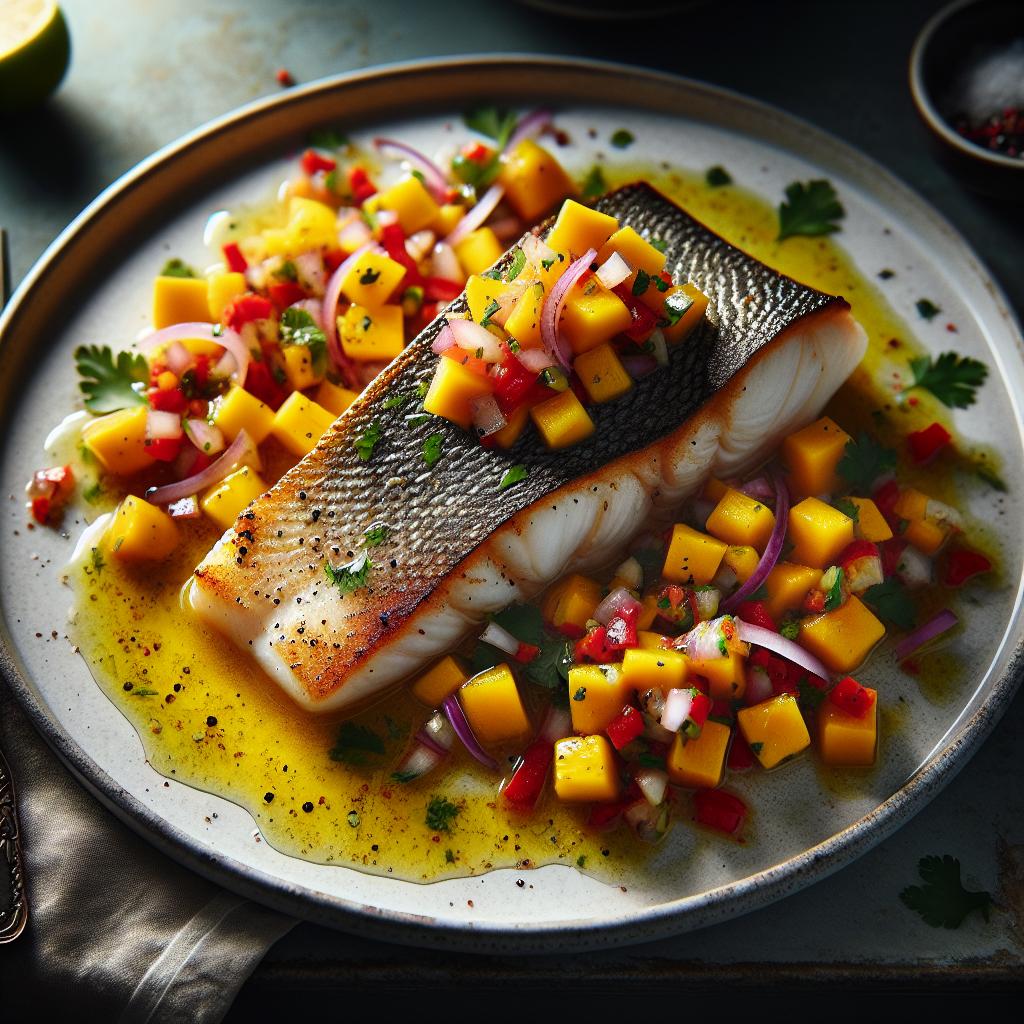 Chilean Sea Bass with Mango Salsa