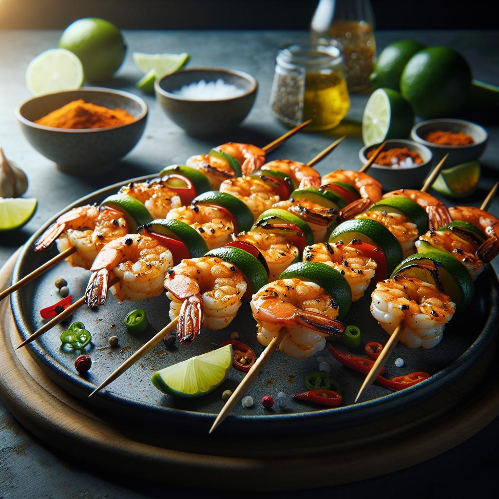 Chili Lime Grilled Shrimp Skewers