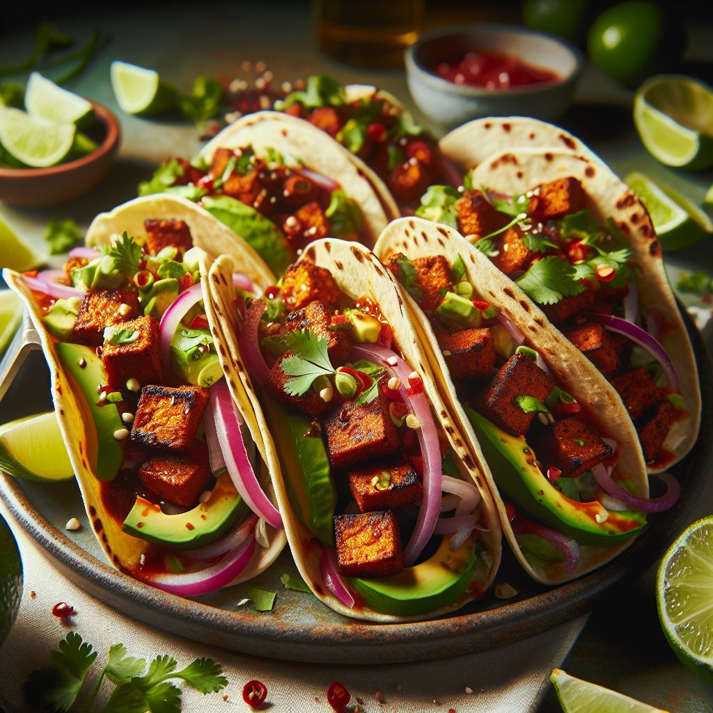 Chili Lime Tempeh Tacos