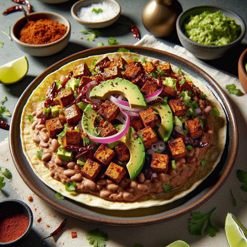 chipotle tempeh tostadas