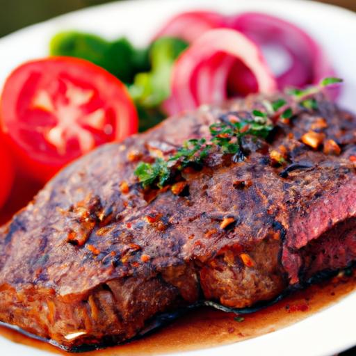 chuck steak with red wine sauce