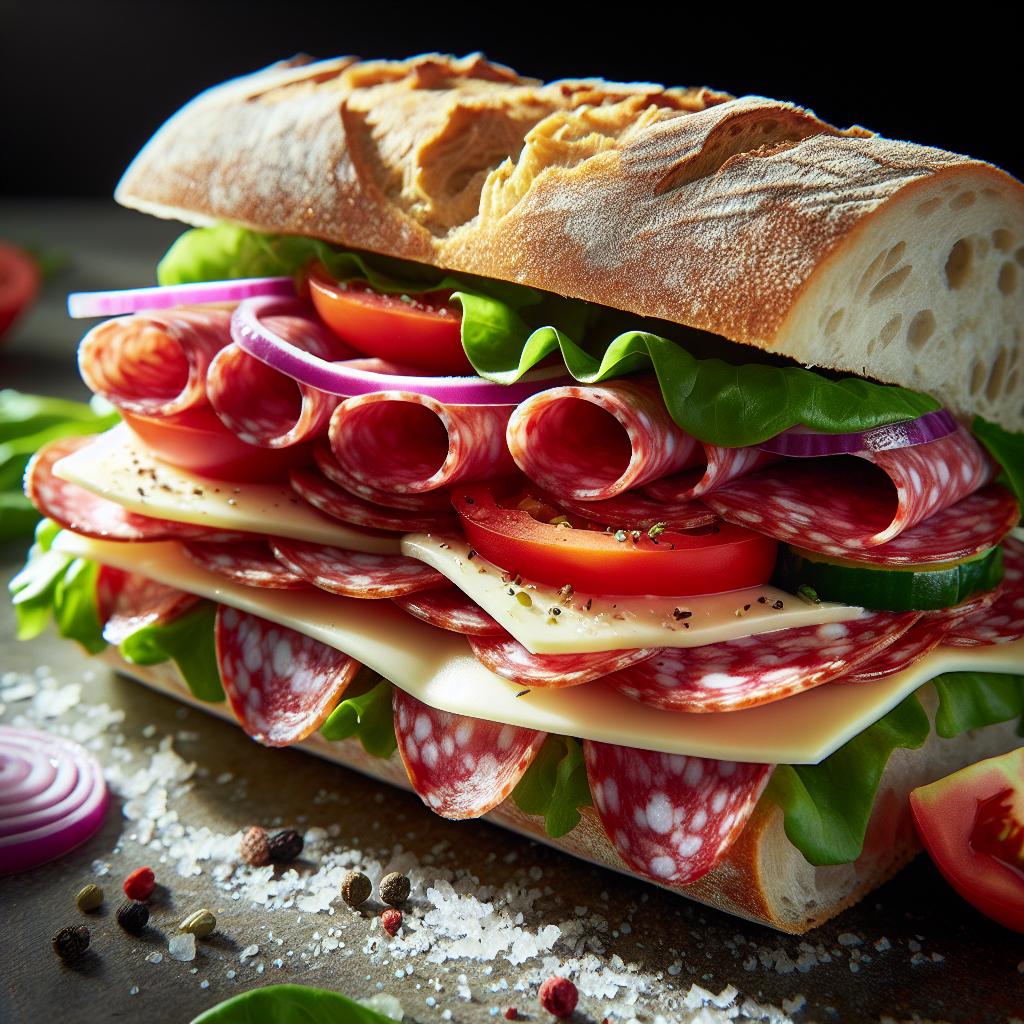 classic italian salami sandwich