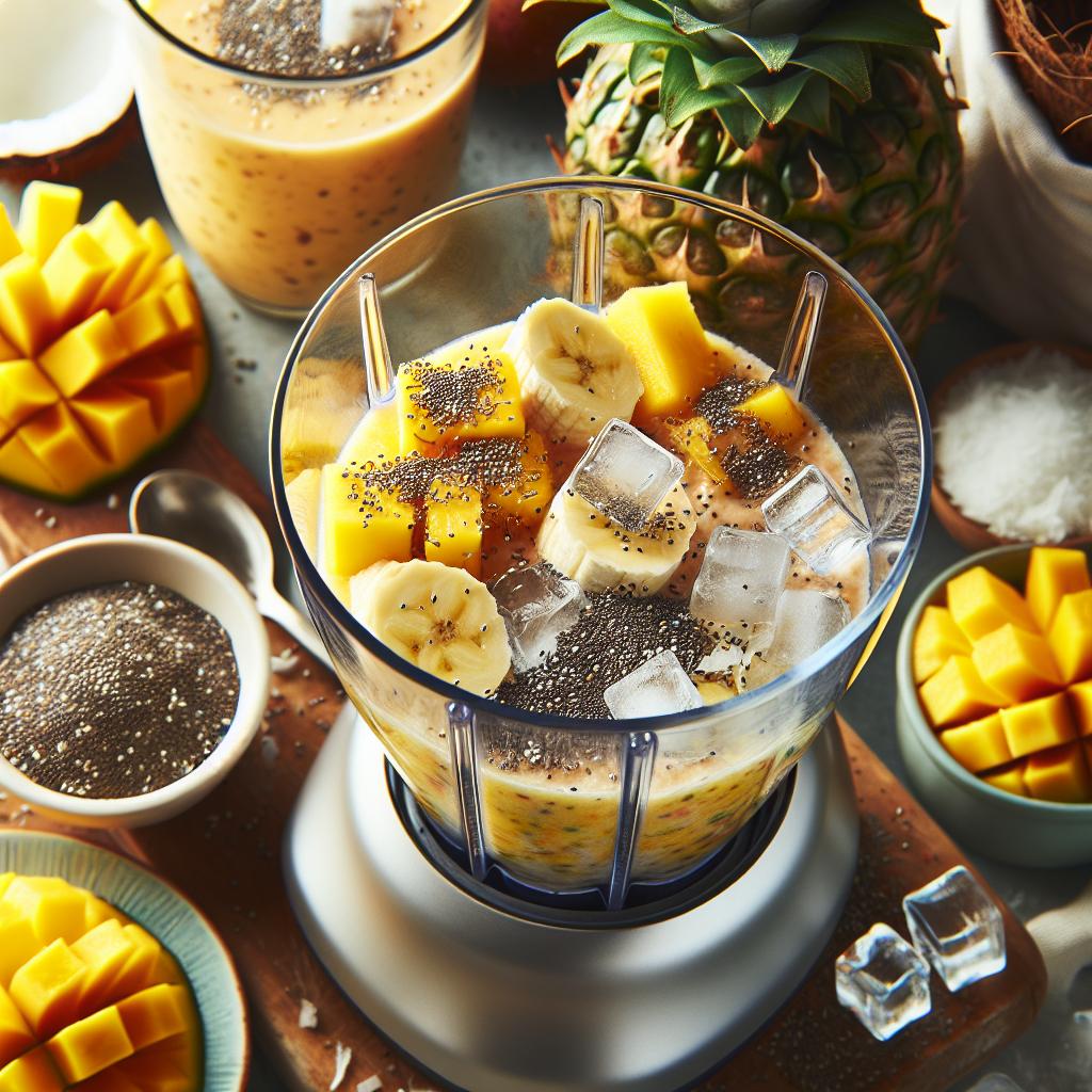 Coconut and Chia Tropical Smoothie