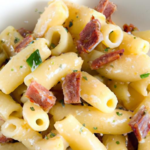 corn, bacon, and parmesan pasta