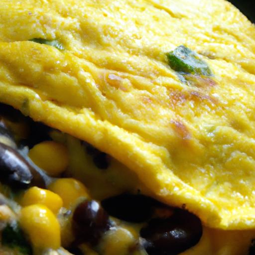 corn and black bean omelette