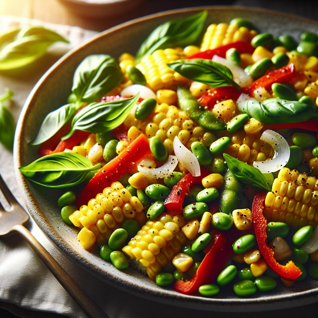 corn and edamame succotash