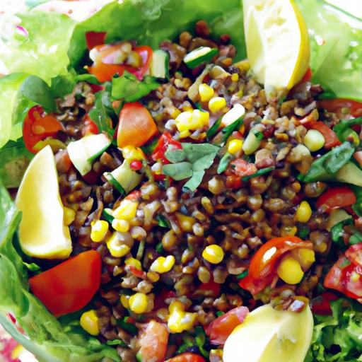 corn and lentil salad