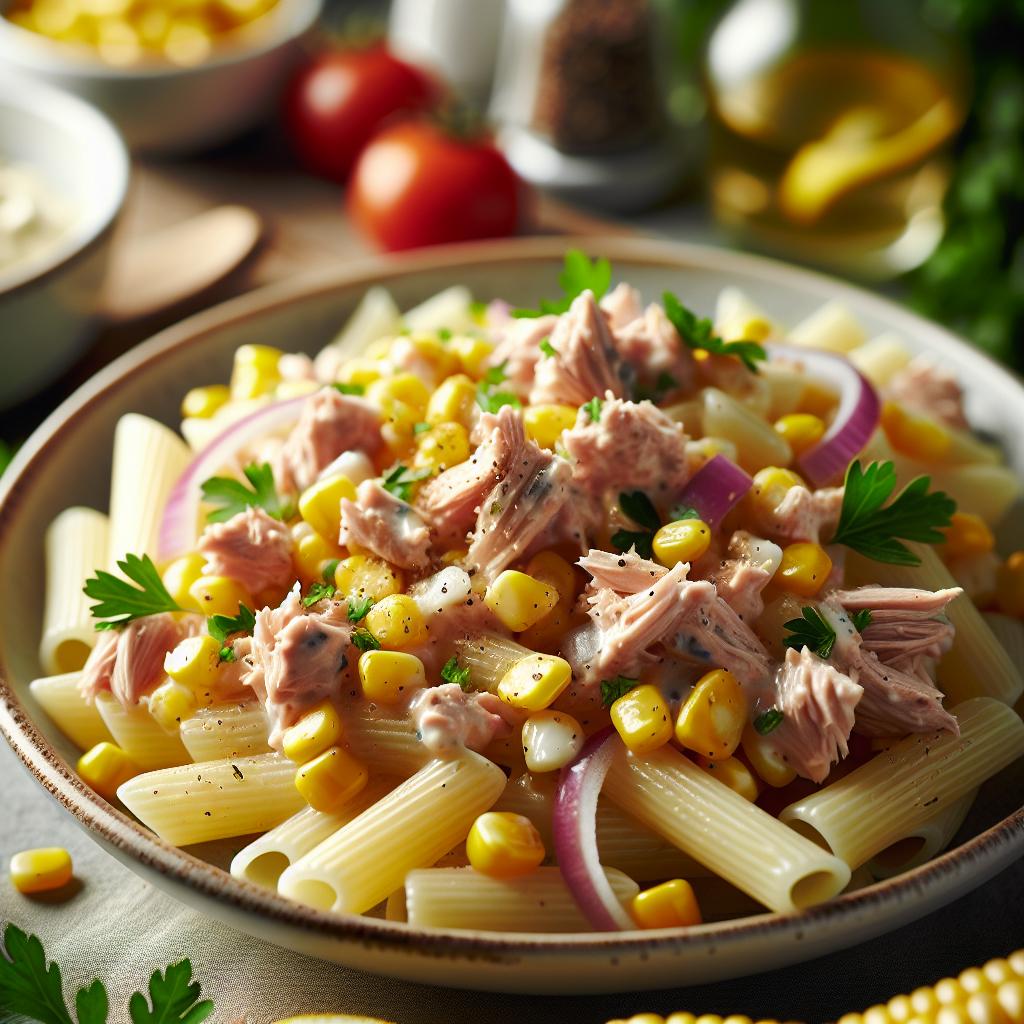 corn and tuna pasta salad