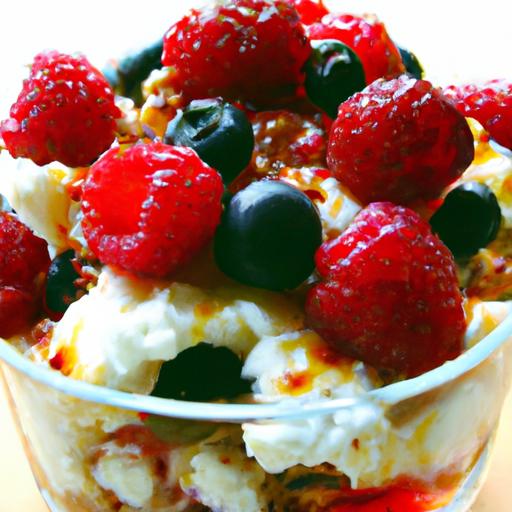 cottage cheese and berry parfait