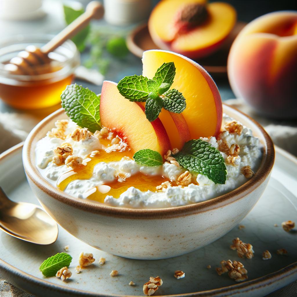 Cottage Cheese and Peach Bowl