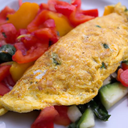 cottage cheese and veggie omelet