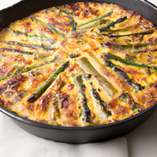 country potato and asparagus frittata