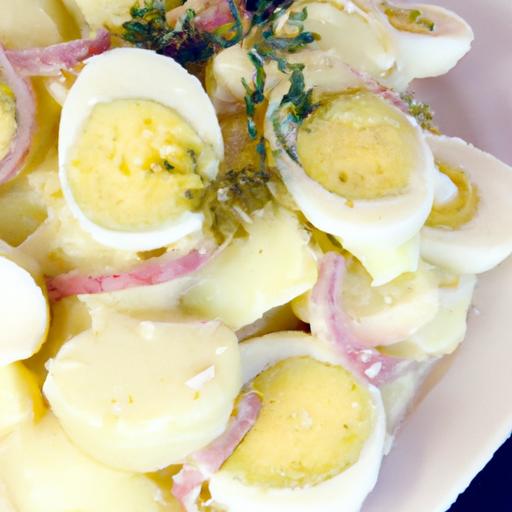 country potato salad with hard boiled eggs