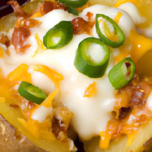 country potatoes with chili and cheese