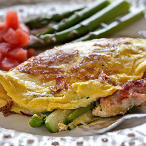 Crab and Asparagus Omelette