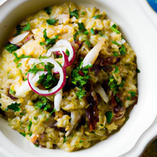 crab and leek risotto