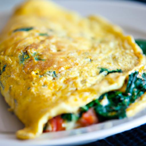 Crab and Spinach Omelette