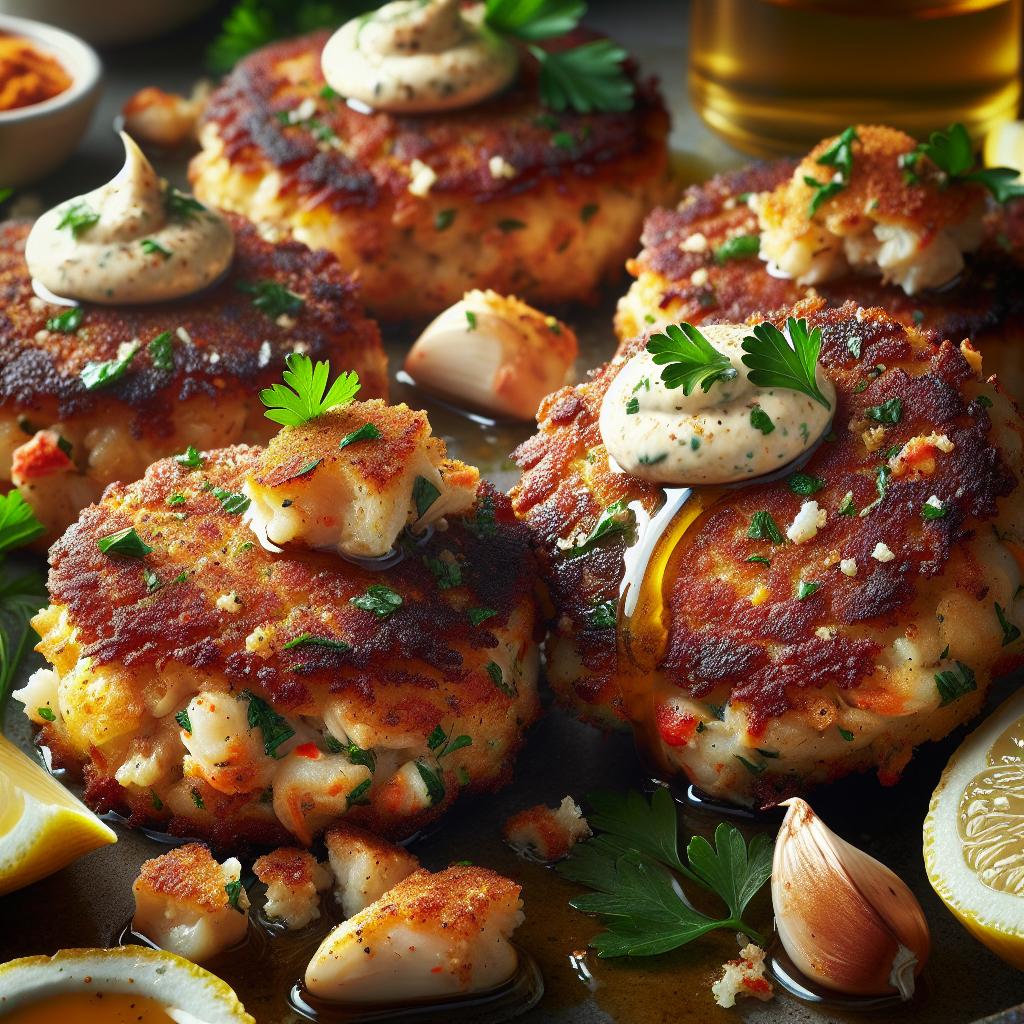 Crab Cakes with Aioli Sauce