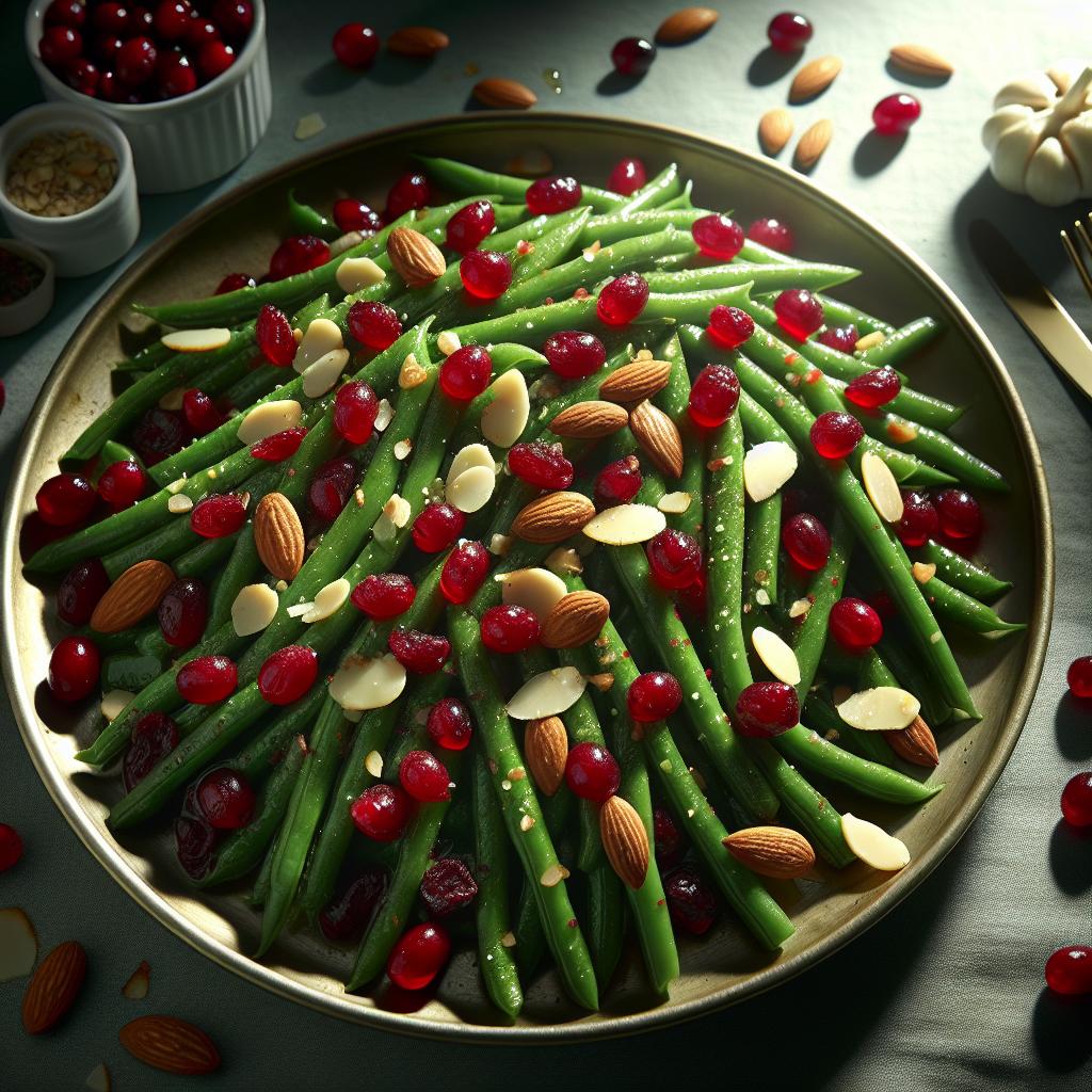 cranberry almond green beans