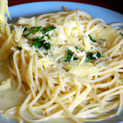 creamy blue cheese linguine