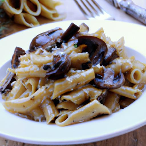 creamy mushroom and thyme pasta