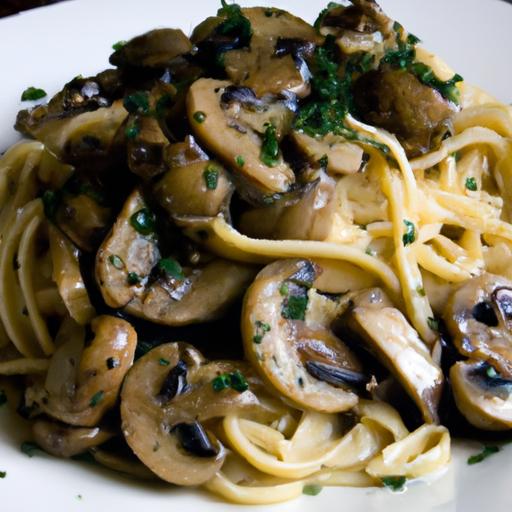 creamy mushroom linguine