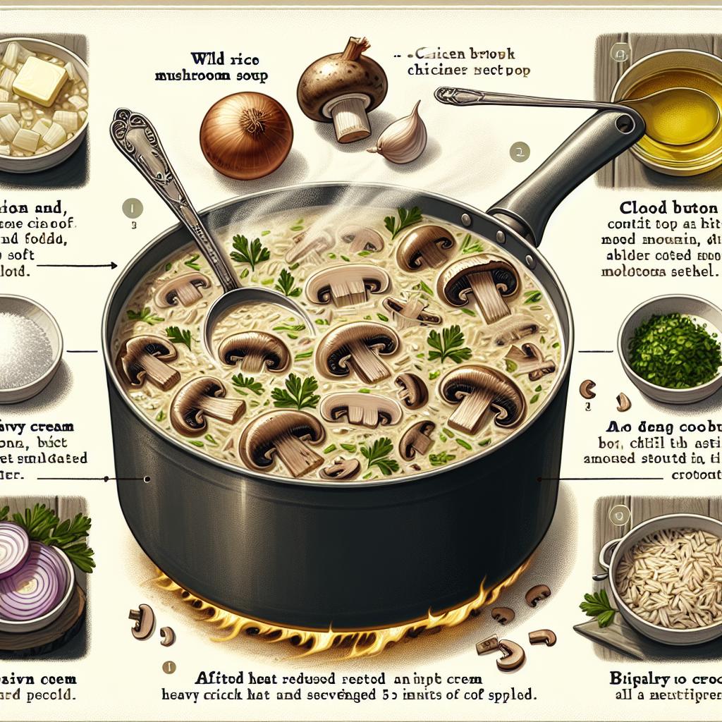 creamy wild rice and mushroom soup