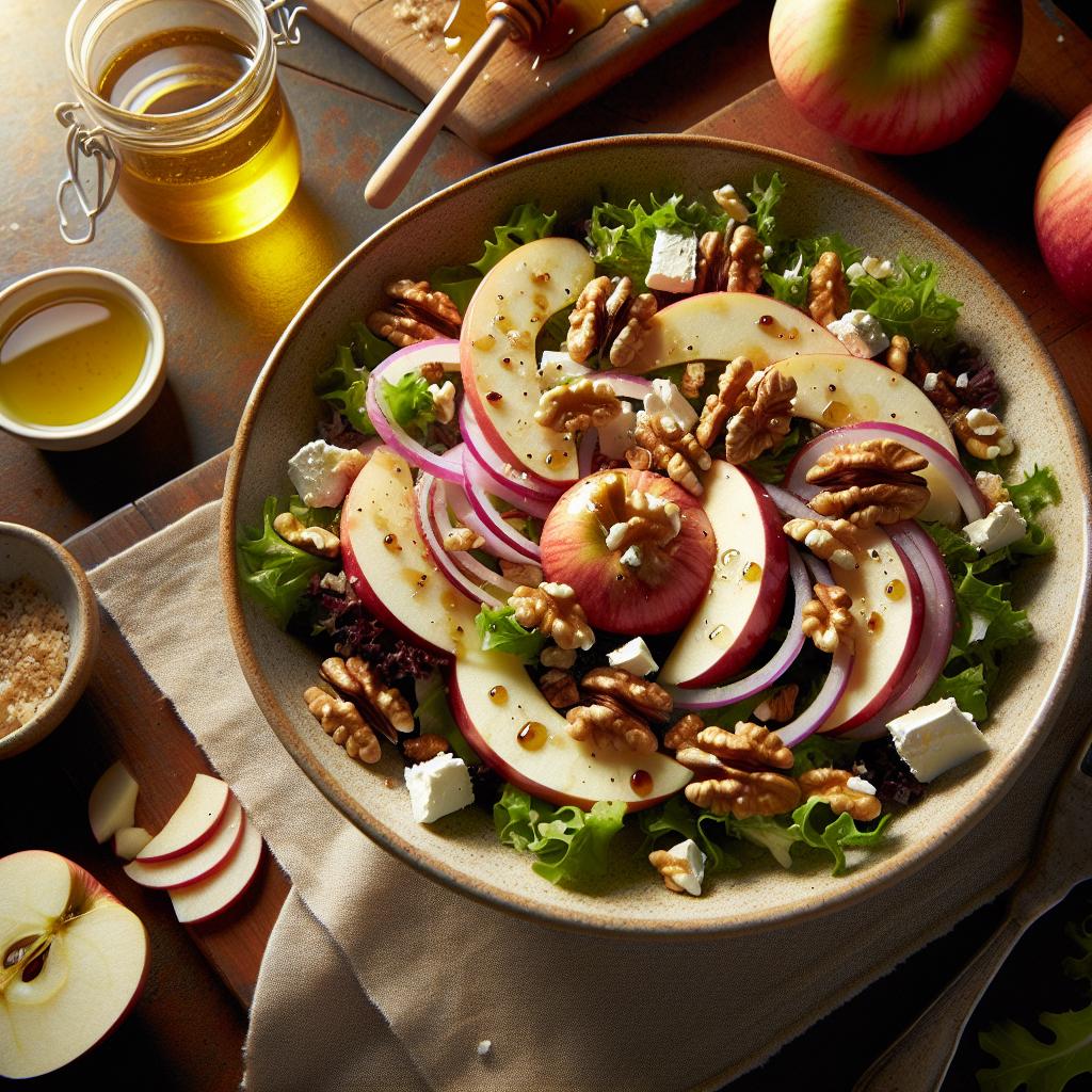 Crisp Apple Salad with Walnuts