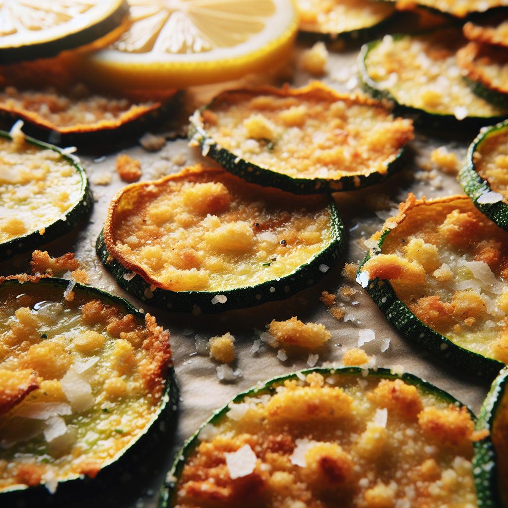 crispy lemon parmesan zucchini chips