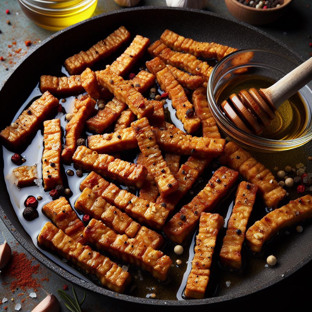 crispy tempeh strips