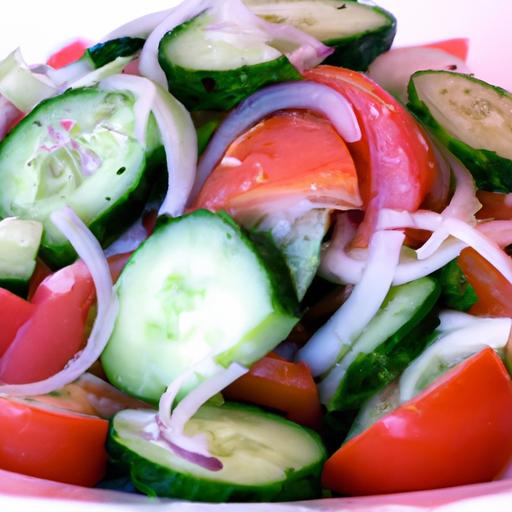 Cucumber Tomato and Onion Salad