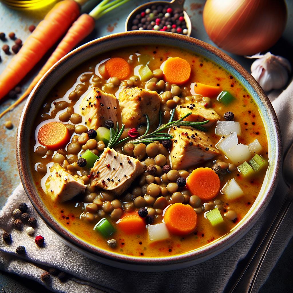 curried lentil soup with chicken