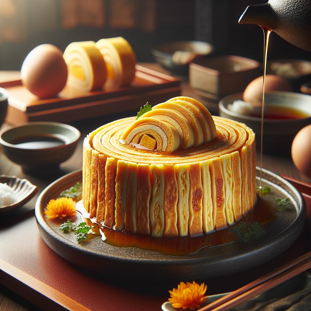 dashi maki tamago (roll type omelette)