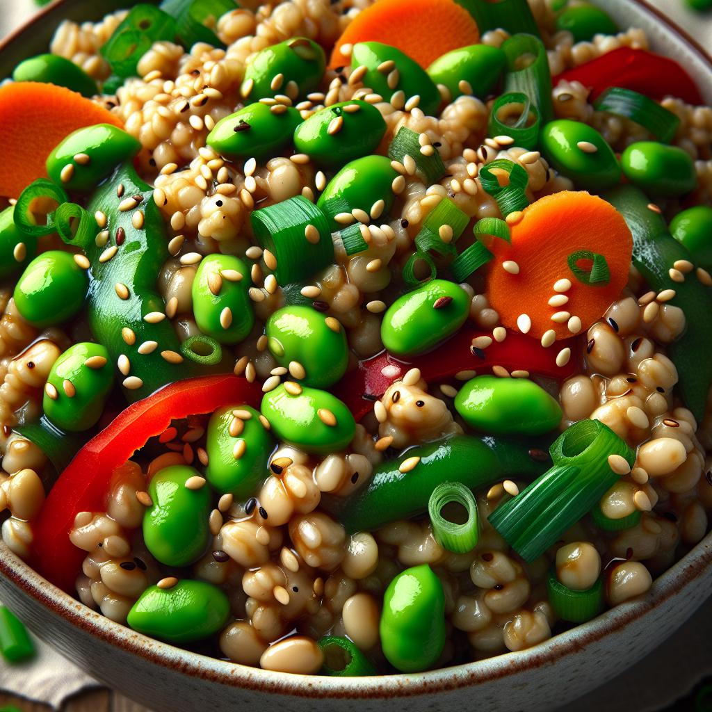 edamame and barley bowl