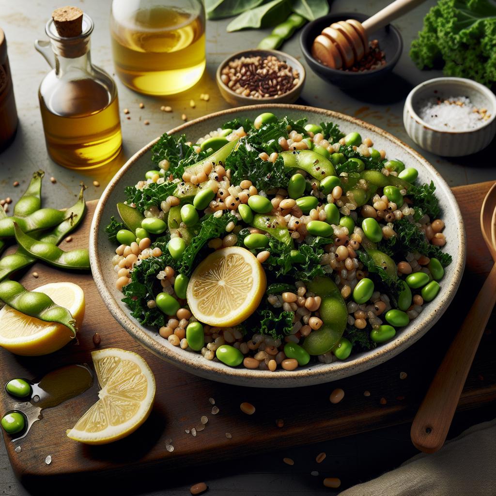 Edamame and Kale Farro Salad