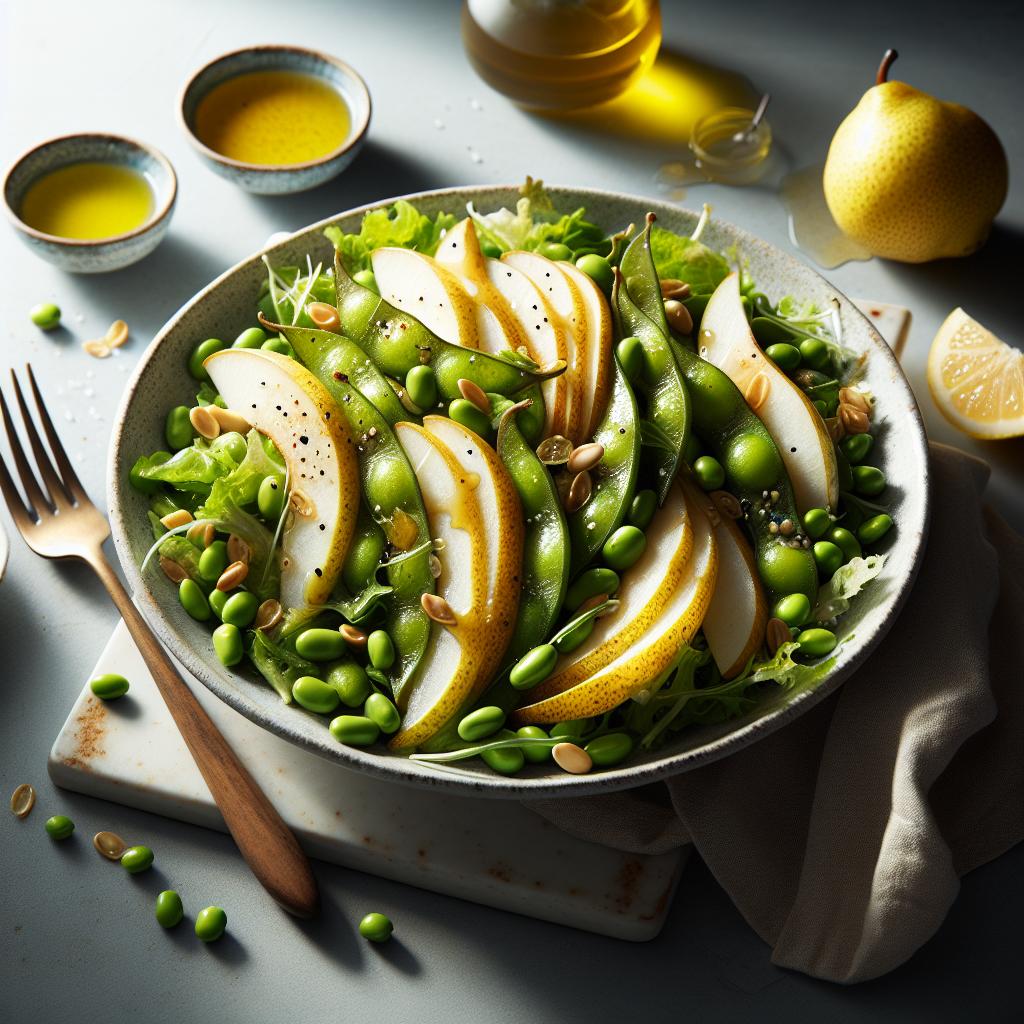 edamame and pear snap salad