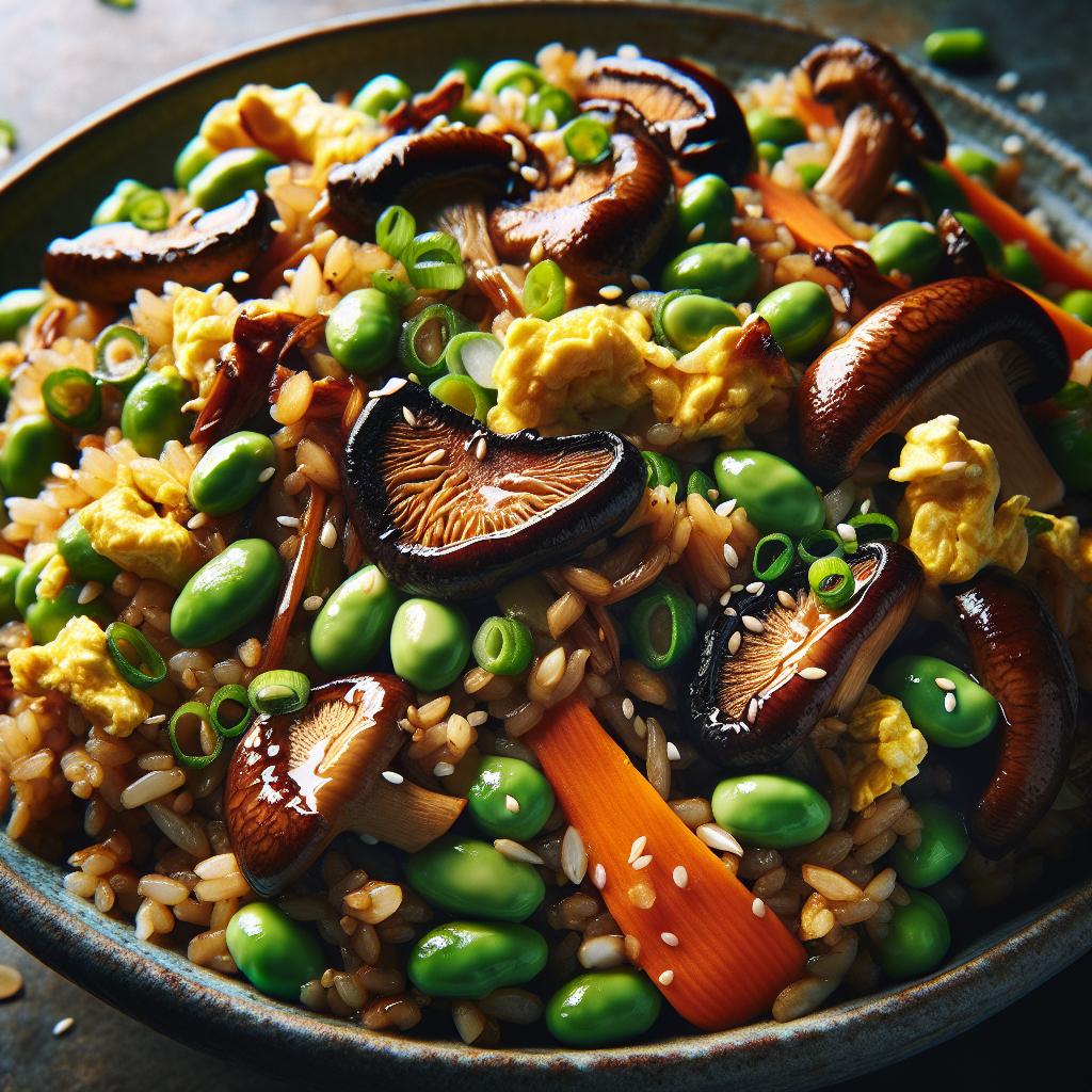 Edamame and Shiitake Fried Rice