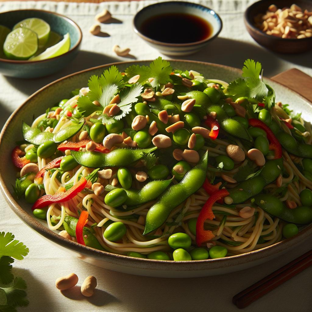 edamame peanut noodle salad