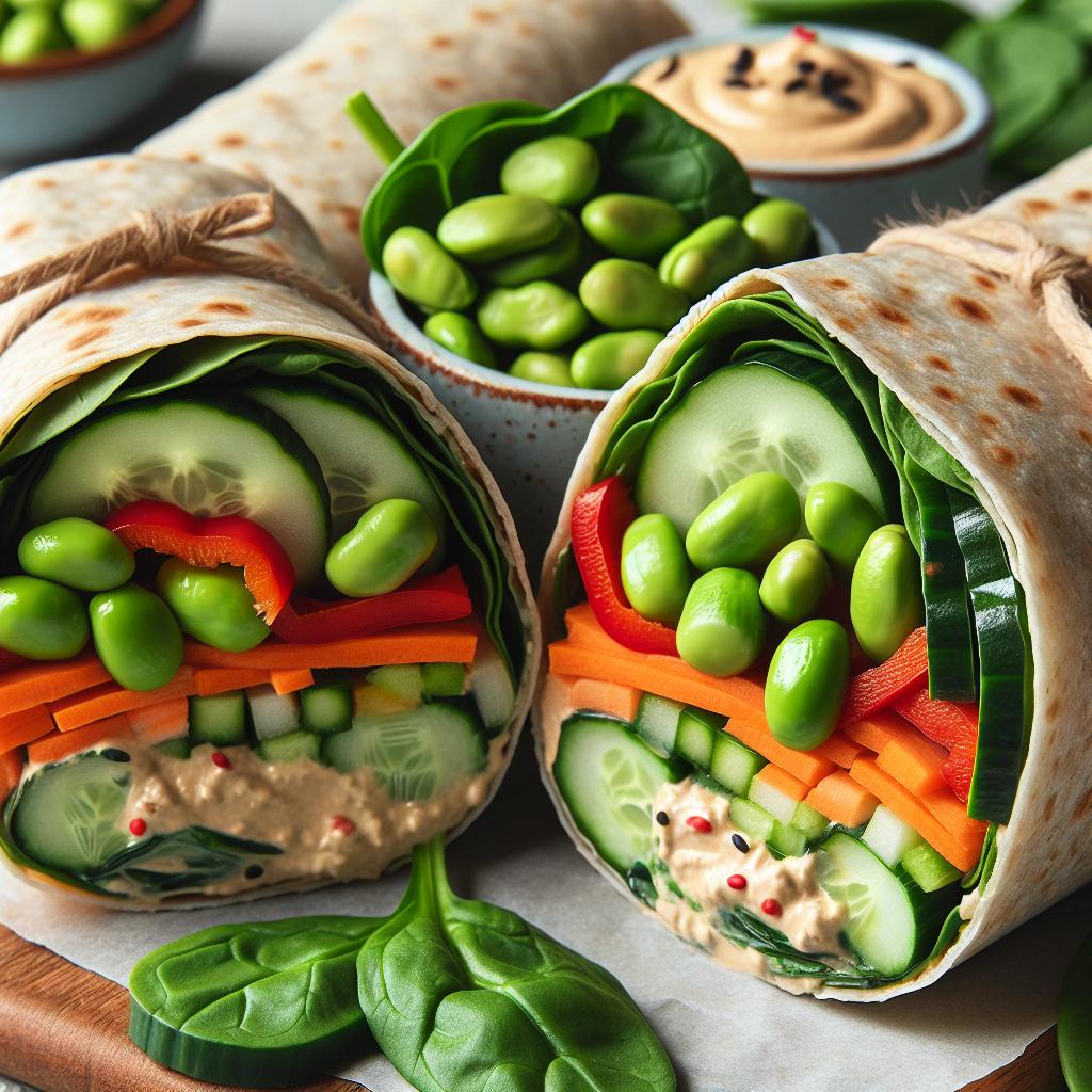 edamame veggie wrap