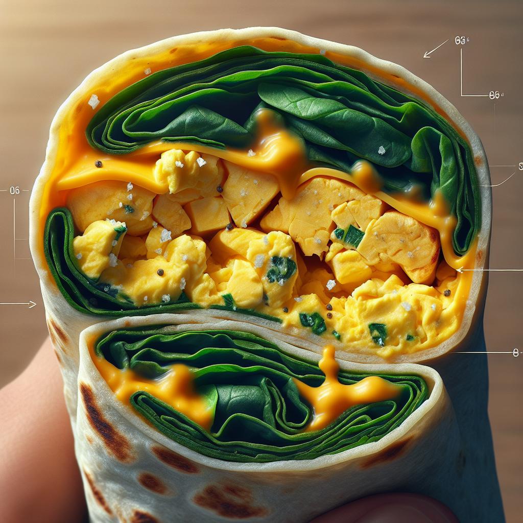 Egg and Spinach Breakfast Burrito