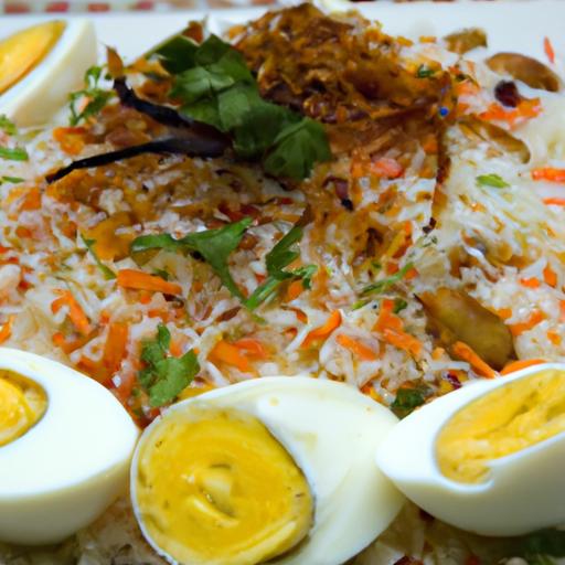 egg biryani with basmati rice