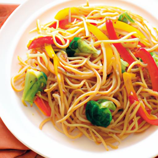 egg noodles with stir fried vegetables