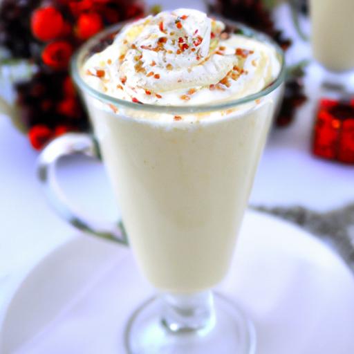 eggnog white chocolate milkshake