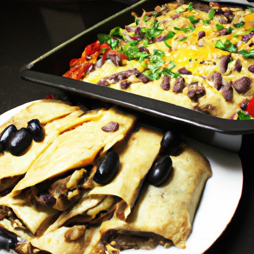 eggplant and black bean enchiladas