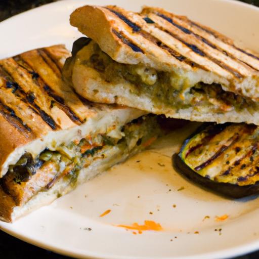 Eggplant and Pesto Panini