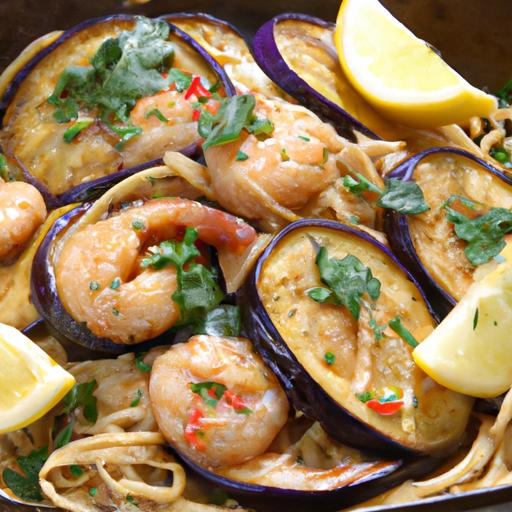 Eggplant and Shrimp Scampi