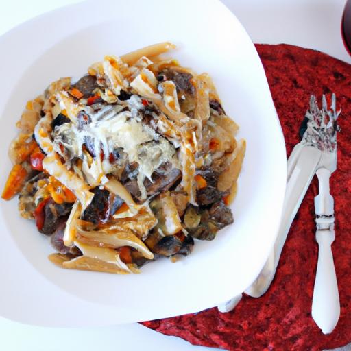 eggplant and sun dried tomato pasta