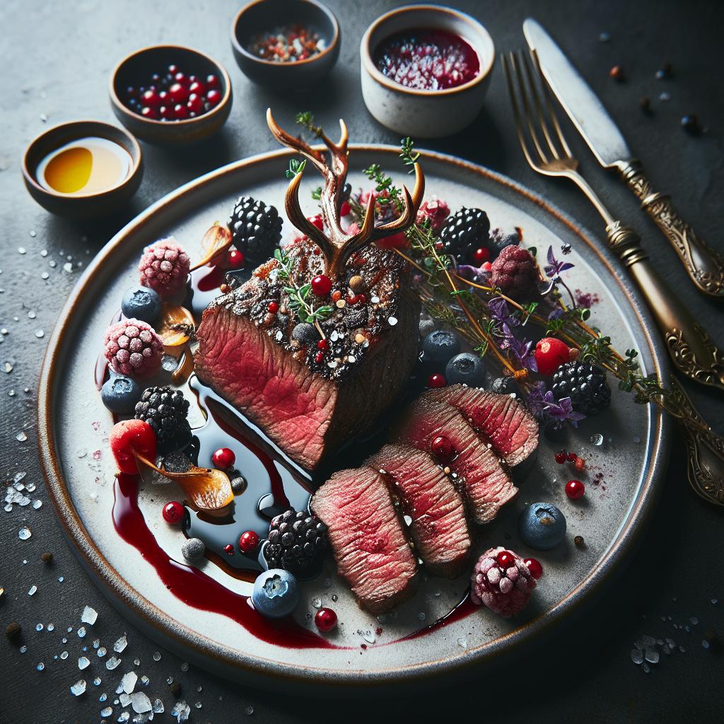 Elk Tenderloin with Berry Sauce