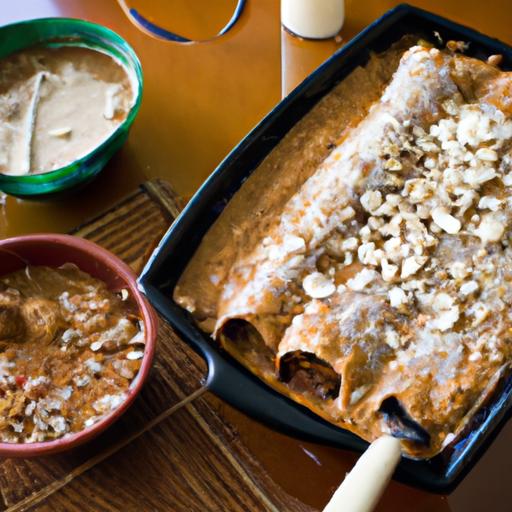 enchiladas de mole almendrado